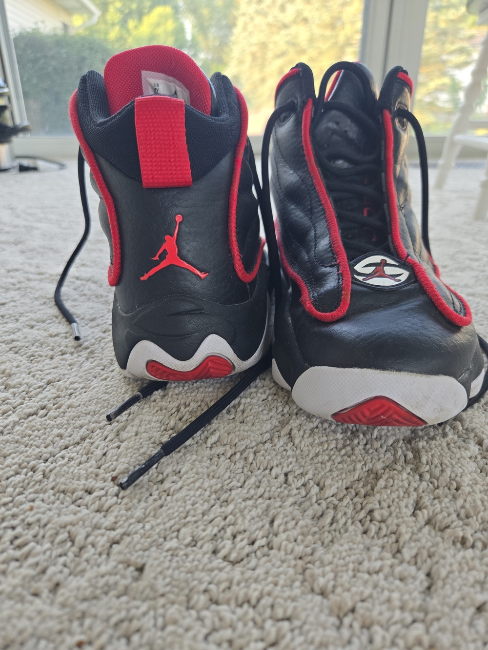 Jordan Kids Black and Red Basketball Sneakers